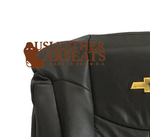 2002 Chevy Avalanche 1500 Z71 Z66 Driver Lean Back Leather Seat Cover Dark Gray