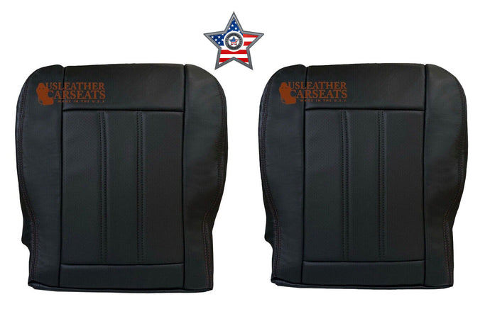 2011-18 Fits Dodge Grand Caravan Driver & Passenger Bottom Seat Covers with BLK