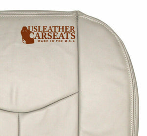 2003-2007 Chevy Suburban Passenger Bottom Leather Seat Cover Light Neutral