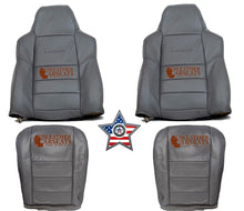 Load image into Gallery viewer, 2007 Ford F250 F350 Lariat Driver &amp; Passenger Leather Complete Seat Covers Gray