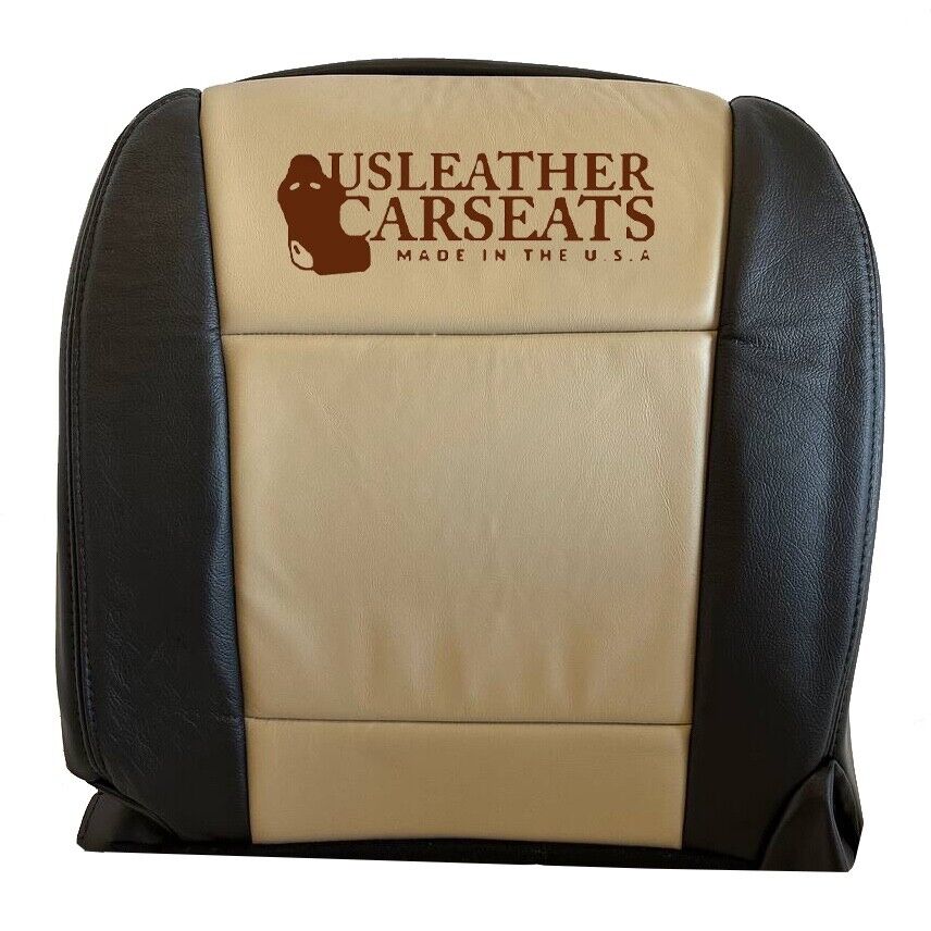 2008-2010 Ford Explorer Eddie Bauer Driver Bottom Leather Seat Cover Tan/Black