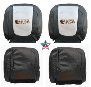 2004 For Dodge Ram 2500 Laramie Full Front Leather Seat Cover Dark Gray