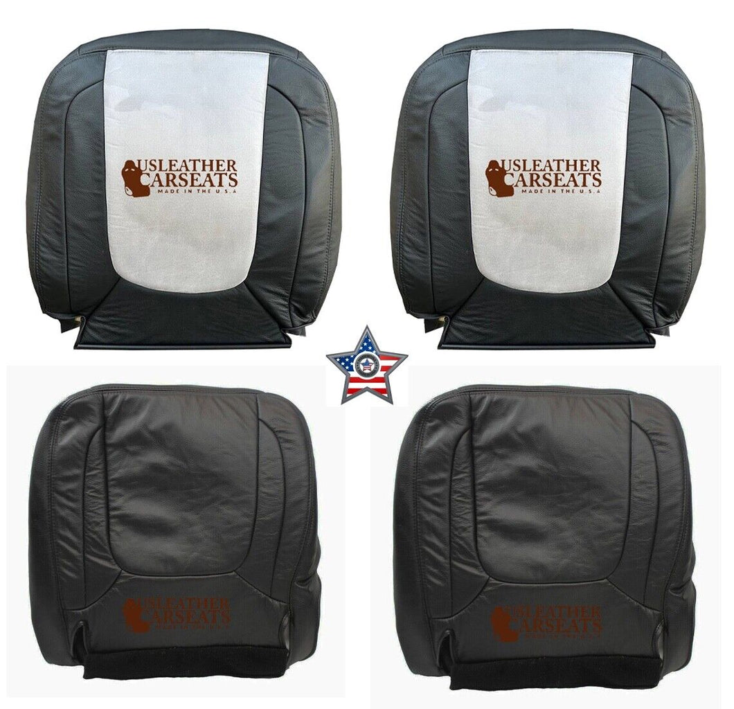2004 For Dodge Ram 2500 Laramie Full Front Leather Seat Cover Dark Gray