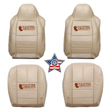 Load image into Gallery viewer, 2010 Ford F250 Lariat Driver &amp; Passenger Complete Leather Seat Covers Camel Tan