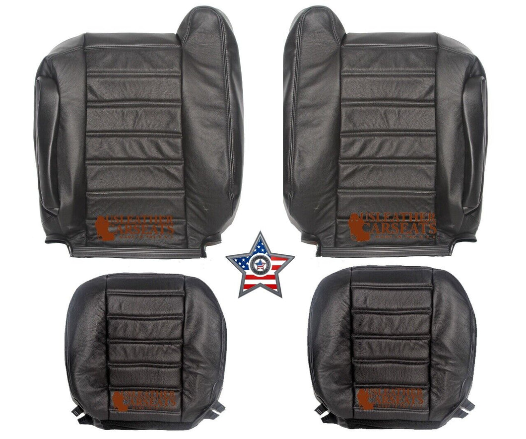 2003-2007 Hummer H2 AWD Full front Leather Replacement Seat Cover Black