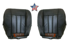 Load image into Gallery viewer, Driver &amp; Passenger Leather Perf Seat Cover Fits 2011 Chrysler Town &amp;Country  Blk