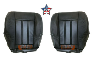 Driver & Passenger Leather Perf Seat Cover Fits 2011 Chrysler Town &Country  Blk
