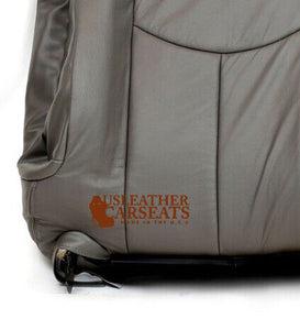 2003-2007 Chevy Silverado Suburban Passenger Lean Back Leather Seat Cover Gray