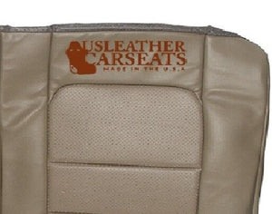 2001 F250 F350 Lariat Second Row Lean Back Perforated Leather Seat Cover TAN