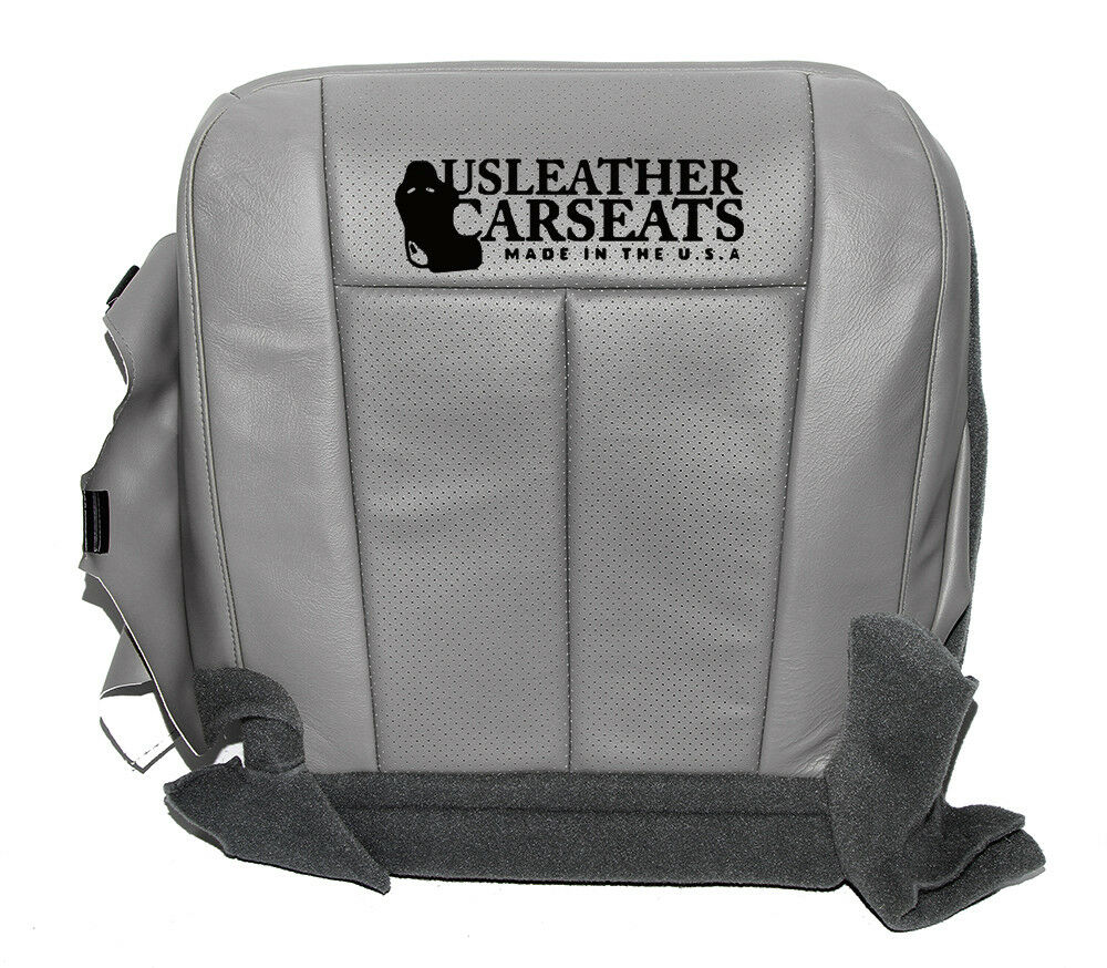 2010 Ford Expedition Driver Side Bottom Perforated Leather Seat Cover Gray