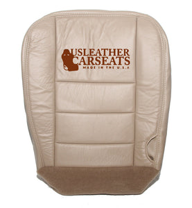 2003 Ford F250 F350 Lariat Driver Bottom Leather Seat Cover Medium Parchment Tan