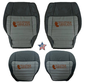 2001 For Harley Davidson Full front 2nd-row Leather/vinyl Seat Cover 2 Tone Gray