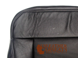 2006 2007 Ford F150 Lariat Passenger Bottom Perforated Leather Seat Cover Black