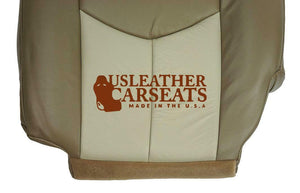 2004 2005 GMC Yukon Denali -Driver Side Bottom LEATHER Seat Cover 2-TONE TAN