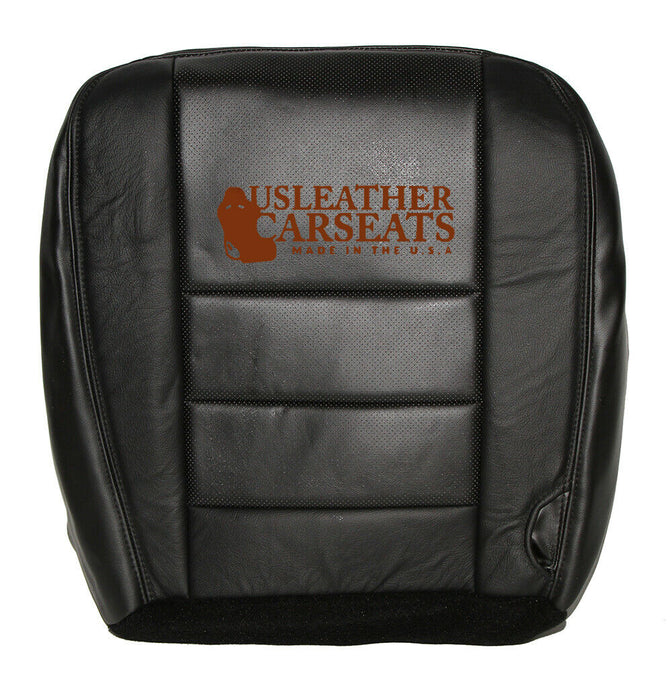 06 07 Ford F250 Lariat Driver Bottom Leather Perforated Vinyl Seat Cover Black